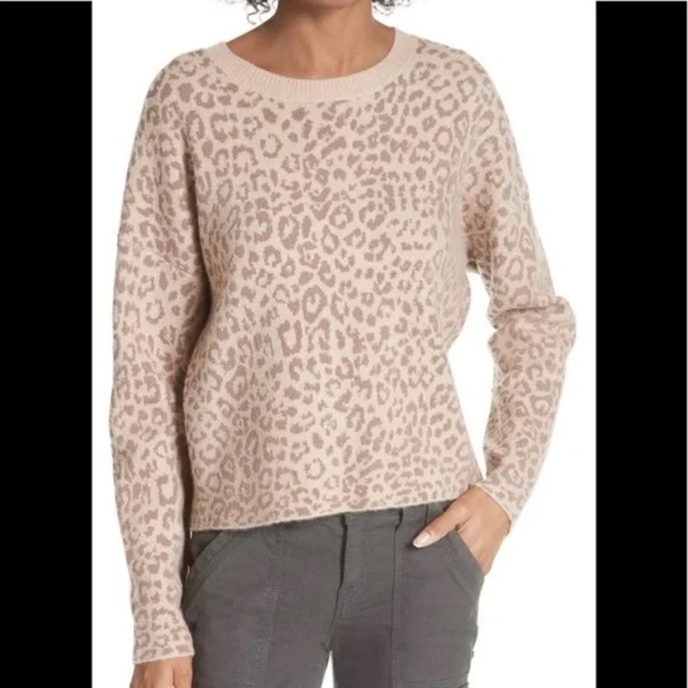 🐆 Joie Leopard Print Sweater – Viscose Blend, Size M